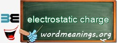 WordMeaning blackboard for electrostatic charge